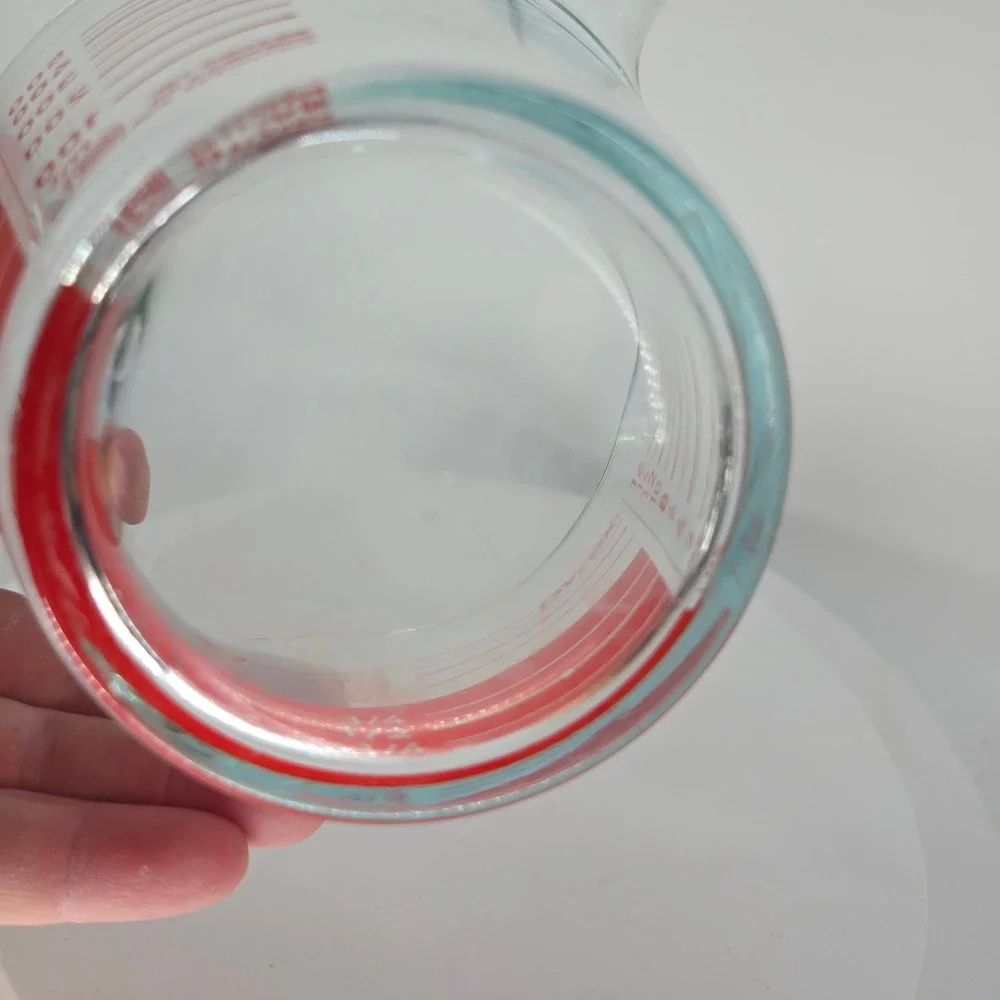 Vintage Pyrex 2 Cup Glass Measuring Cup Red Lettering 16oz 500ml Made in‎ USA